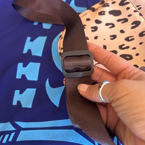 Fighting Eel Tan and Black Patterned Crossbody Bag - Picture 10 of 12